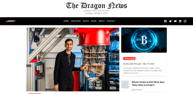 The Dragon News Nex.js